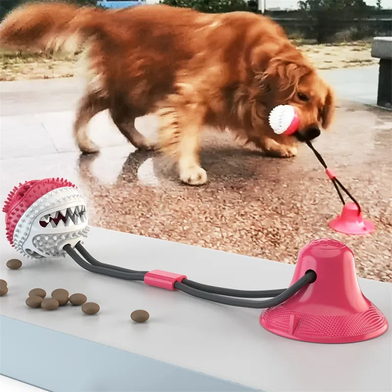 TugTails Suction Ball Interactive Dog Toy