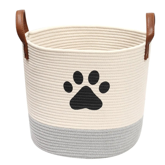 Pet Toy & Blanket Basket – Cotton Rope