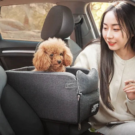 Explore ModPets pet travel accessories collection featuring a Luxe Dog Console Car Seat, perfect for stylish and safe travel with your pet.