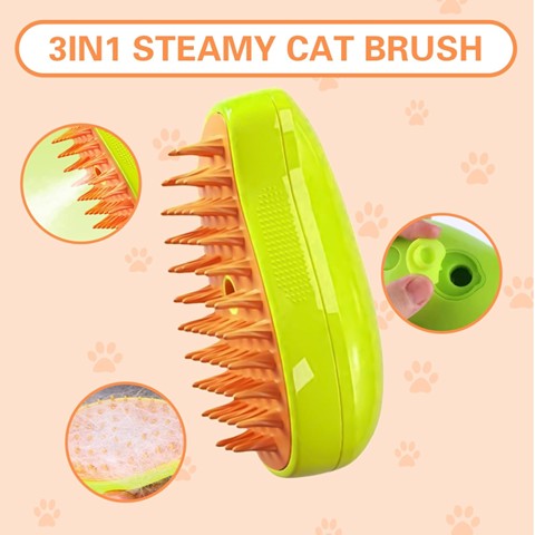 3-in-1 Electric Spray Cat Hair Brush