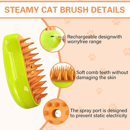 3-in-1 Electric Spray Cat Hair Brush