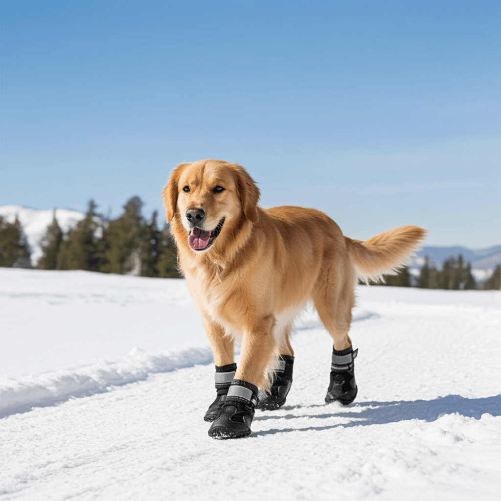 PawTrekker Boots – Set of 4 designed for dog boots for winter, providing stylish and warm paw protection.