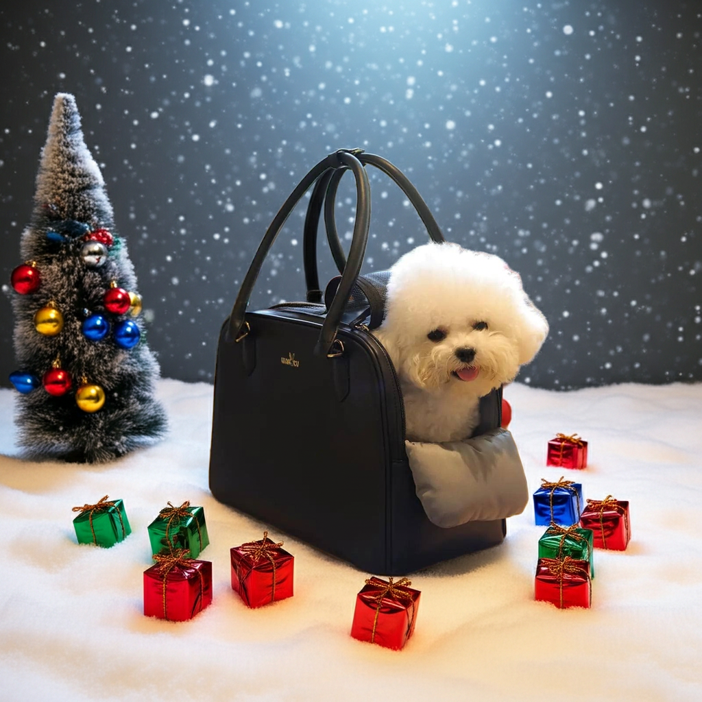PawsPort Deluxe Airline-Approved Pet Carrier showcasing its fashionable design for small dogs and cats, featuring breathable mesh, adjustable straps, and waterproof exterior, making it the ideal portable solution for travel and comfort.